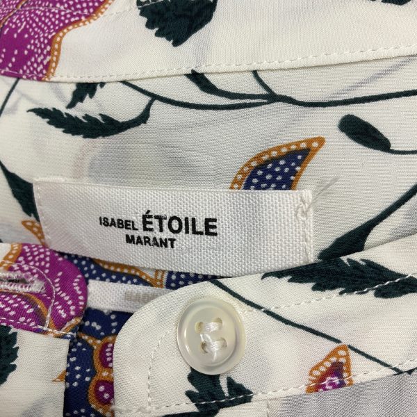 Isabel Marant Etoile Ecru Multi Catchell Blouse For Sale