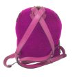 Jimmy Choo Cassie Magenta   Grape I Want Choo Logo Intarsia Sherling Backpack Online