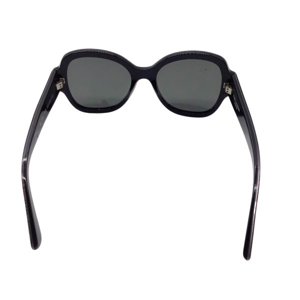 Saint Laurent Black   Red Heart Pattern Plastic Frame Sunglasses For Discount