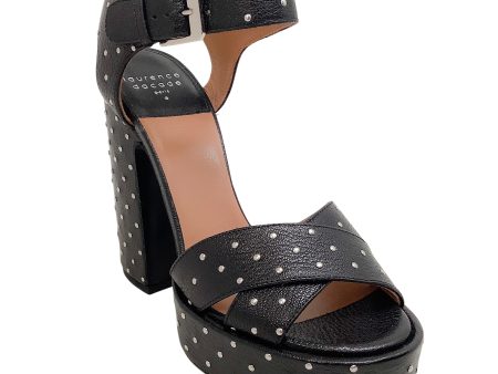 Laurence Dacade Black Leather Rosange Studded Platform Sandals Online now