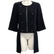 Chanel Black Crepe Double Breasted Jacket with Tails Discount