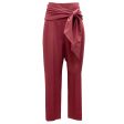 Brunello Cucinelli Mauve Cropped Wool Pants Online