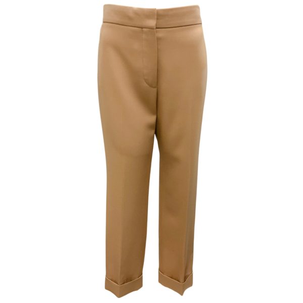 Chloe Sandalwood Cuffed Wool Pants Discount