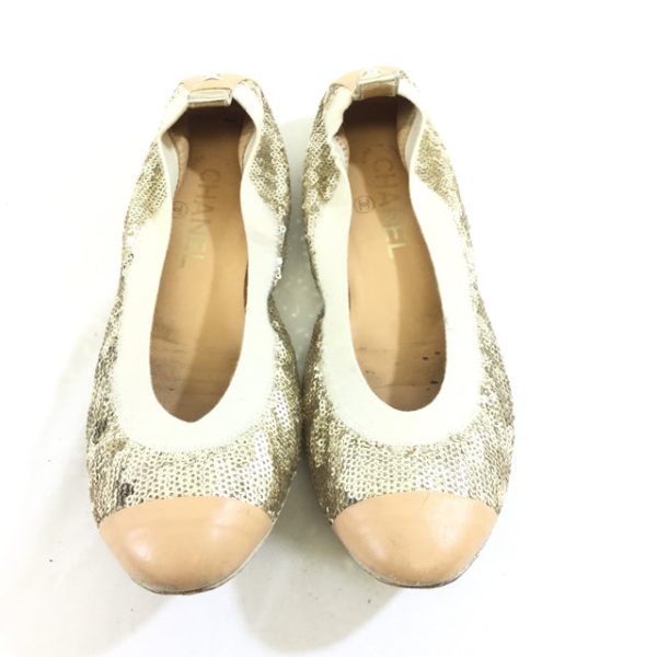 Chanel Sequin Ballet Flats. Size 37.5 Hot on Sale