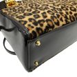 Christian Dior Brown Leopard Pony Lady Bag For Sale