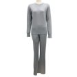 Olivia von Halle Grey Silk and Cashmere Knit Track Suit on Sale