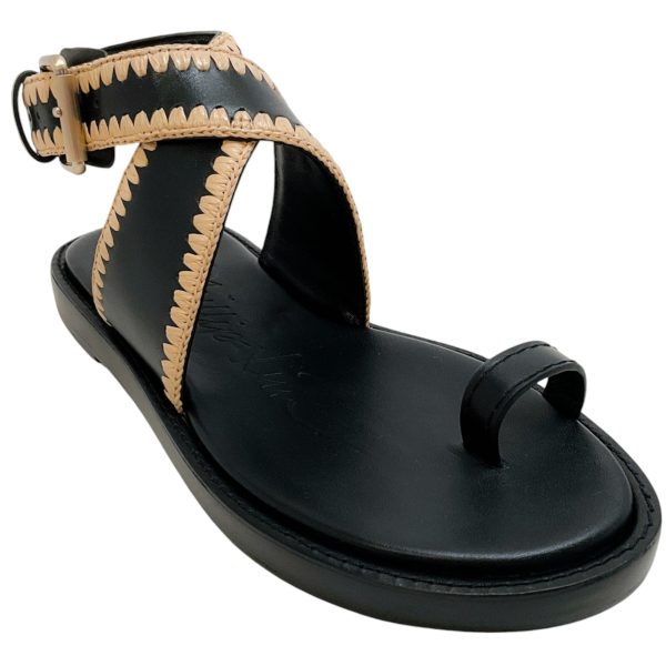 3.1 Phillip Lim Black   Natural Naya Ankle Wrap Sandals Discount