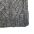 Chanel 2009 Gray Cashmere Cable Knit No 5 Scarf Hot on Sale