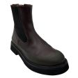 Celine Brown Pull-On Leather Boots Online Hot Sale