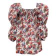 La DoubleJ White Multi Bird Print Puff Sleeved Blouse Online Hot Sale