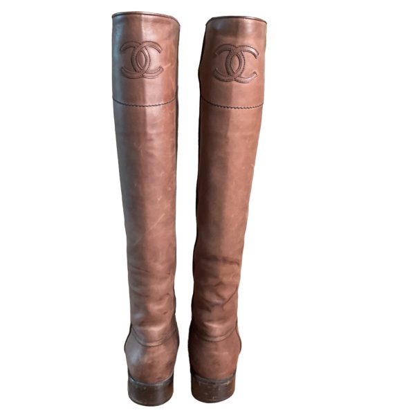 Chanel Riding Boots. Size 38.5 Cheap