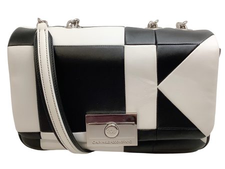 Calvin Klein 205W39NYC Black   White Billie Flap Bag Online