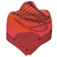 Hermes Red   Orange Brandebourgs Square Silk Twill Scarf Online Sale