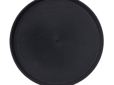 MEDIUM ROUND TRAY IN SOLID BLACK For Cheap