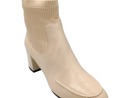 Pierre Hardy Ivory Patent Leather Ankle Boots Discount