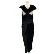 Talbot Runhof Black Sequined Velvet Gown   Formal Dress on Sale