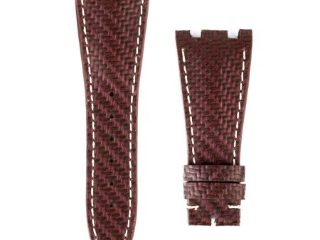 100% Genuine Red Carbon Fibre Custom Strap for Audemars Piguet Royal Oak Offshore 42mm Online now