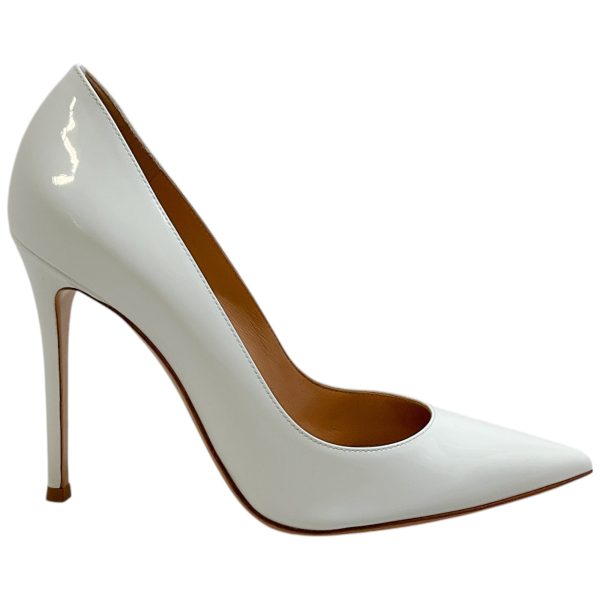 Gianvito Rossi White Patent Leather Gianvito 105 Pumps Cheap