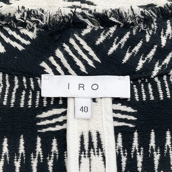 Iro Black   White Knit Print Open Front Kerr Jacket Sale