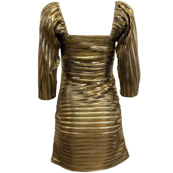 Love Shack Fancy Gold Thompson Bodycon Dress Cheap