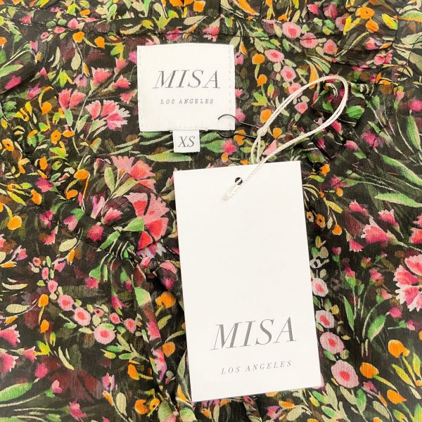 MISA Los Angeles Black Multi Floral Teya Mini Dress Sale