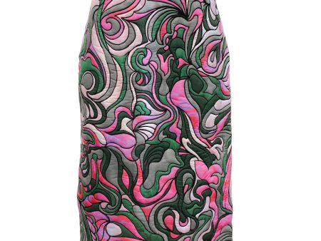 Dries van Noten Pink Salby Embroidered Midi Skirt on Sale