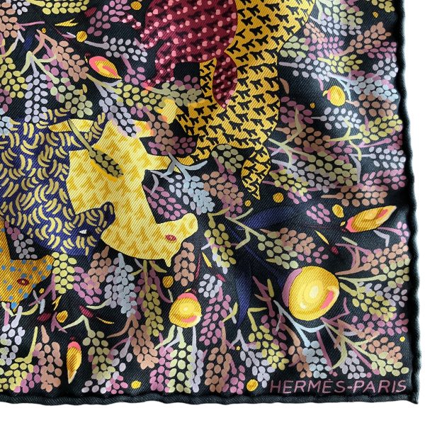 Hermes Cavale Joyeuse Pocket Square Scarf Supply