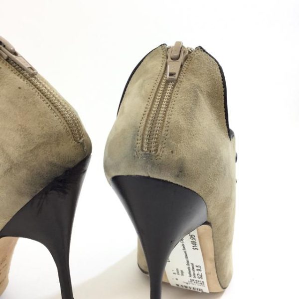 Brian Atwood Suede Caged Stiletto Heels. Size 9.5 on Sale