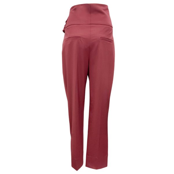 Brunello Cucinelli Mauve Cropped Wool Pants Online