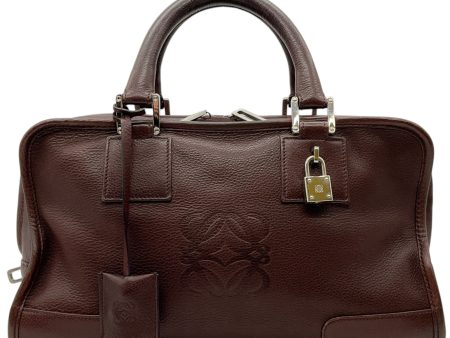 Loewe Brown Leather Anagram Amazona 28 Satchel Online Hot Sale