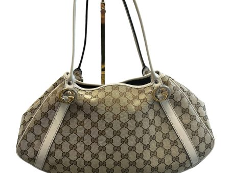 Gucci Handbag East West Logo Print w Ivory handles Supply