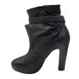 Hermes Black Leather Wrap Ankle Boots For Sale