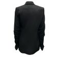 Atlein Black Ruched One-Button Wool Blazer Sale