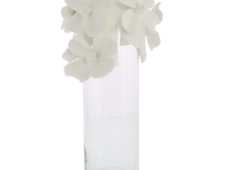 RECYCLED GLASS VASE WITH FLORAL CHINA TOP Sale