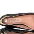 SIZE 6 Valentino Black Ballet Slipper with Black and Gold Logo shoes For Discount