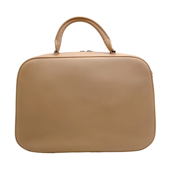 The Row Beige Leather Small Bowler Satchel For Sale