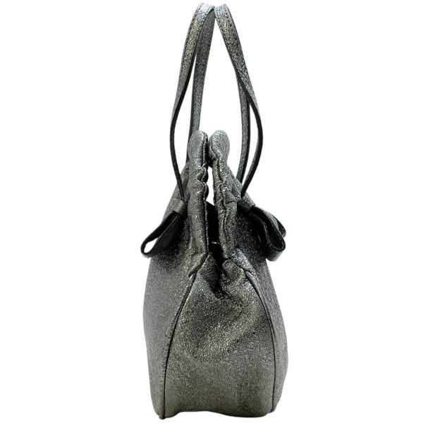 Moschino Cheap And Chic Silver Metallic Glitter Bag Online Hot Sale