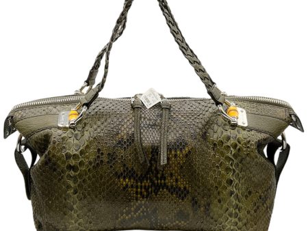 Gucci Green Python Bamboo Bar Bag Online now