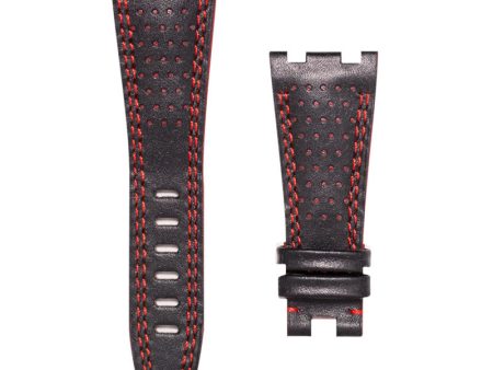 Audemars Piguet Royal Oak Offshore Doppio Buco Leather Race Custom Strap with Red Stitching 42mm on Sale