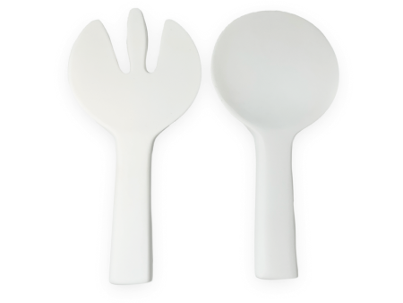 JUMBO SALAD SERVERS  IN SOLID WHITE Fashion