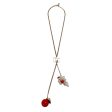 Chanel Gold   Red   Pearl 2005C Shell Charm Necklace Sale