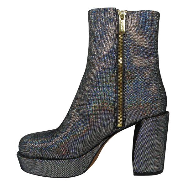 3.1 Phillip Lim Silver Glitter Metallic Platform Boots on Sale