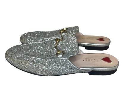 Gucci Silver Glitter Mules Supply