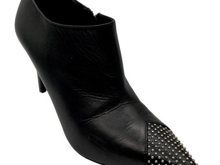 Saint Laurent Black Palladio Studded Leather Ankle Booties Online now