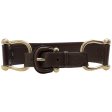 Burberry Brown Leather Horsebit Belt Cheap