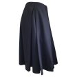 Alexandre Blanc Black   Ivory Pleated Wool Skirt For Discount