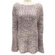 Agnona Purple   White Chunky Cashmere Knit Sweater Online now