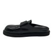 Louis Vuitton Men s Black Leather LV Monogram Easy Mule Fashion