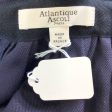 Atlantique Ascoli Navy Blue Long Cotton and Linen Skirt Discount