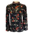 Balenciaga Black   Red 2016 Floral Wool Knit Sweater Discount